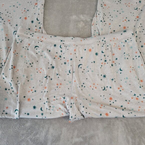 Joyspun Womens Pajama Pants 2X Plus Comfy Gray Moons Stars Loungewear NOV129E - Picture 6 of 8